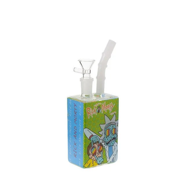 Colored Catoons Glass Juice Box Waterpipe 17.5cm - Greenhut