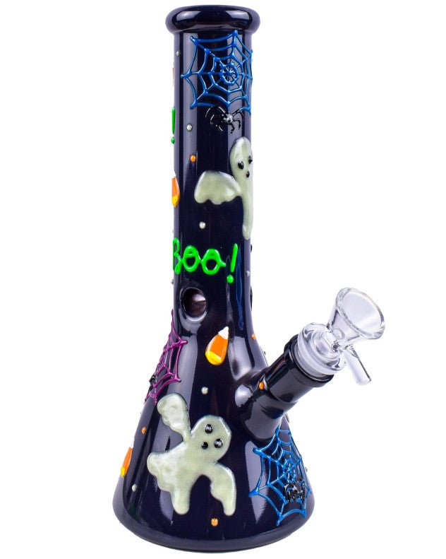 Luminous Ghostly Web Glow In The Dark Waterpipe 25cm - Greenhut