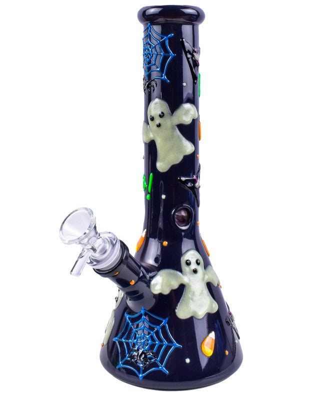 Luminous Ghostly Web Glow In The Dark Waterpipe 25cm - Greenhut