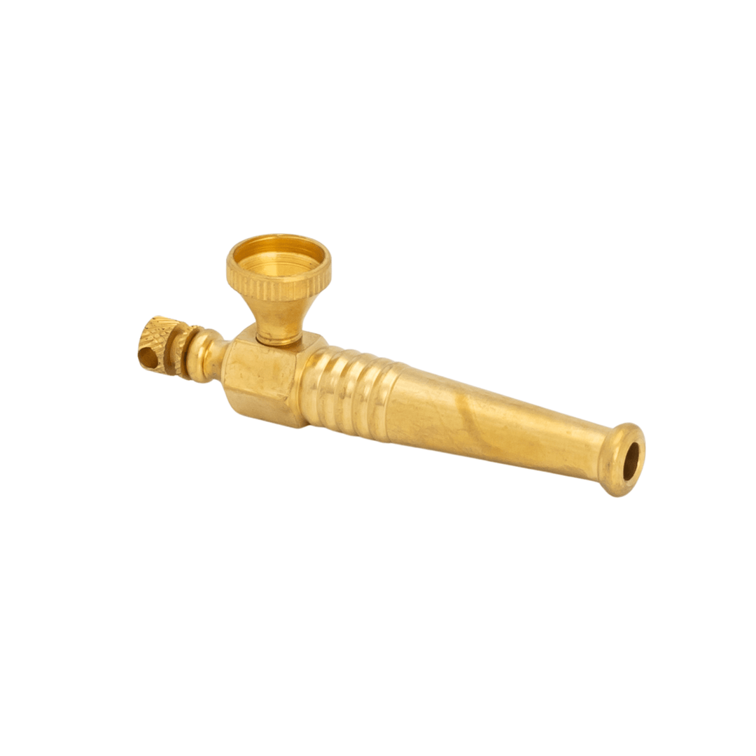 Brass Compact Smoking Pipe 7cm - Greenhut