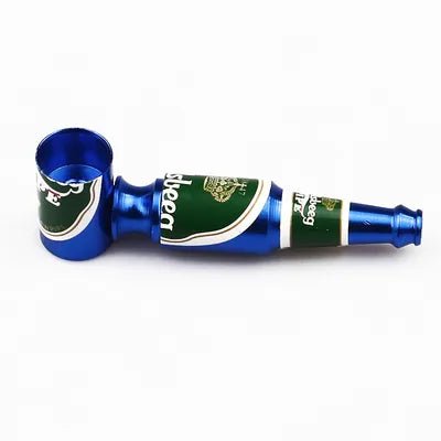 Bottle Shape Metal Smoking Pipe 7cm - Greenhut