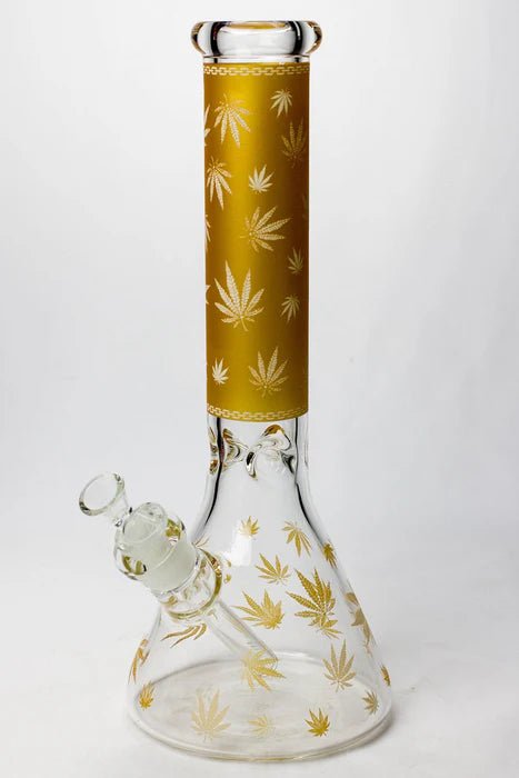 Premium Leafy Beaker Shape Waterpipe 26cm - Greenhut