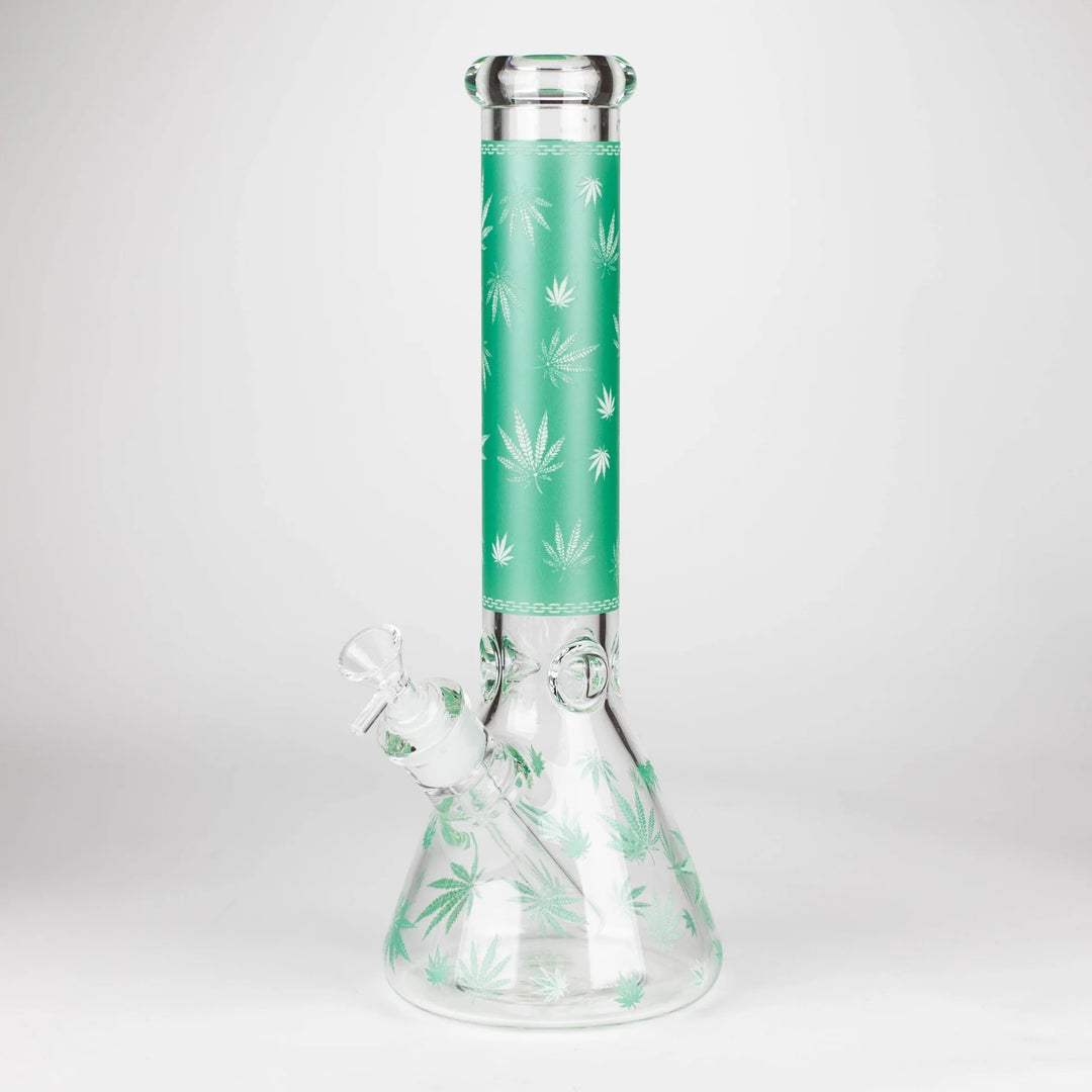 Premium Leafy Beaker Shape Waterpipe 26cm - Greenhut