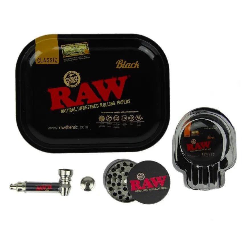 Raw Black Smoking Accessories Set Pack - Greenhut