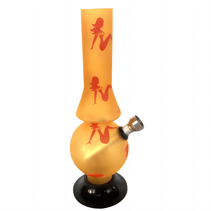 Acrylic Medium Oil Lamp Shape Pattern Waterpipe 20cm - Greenhut