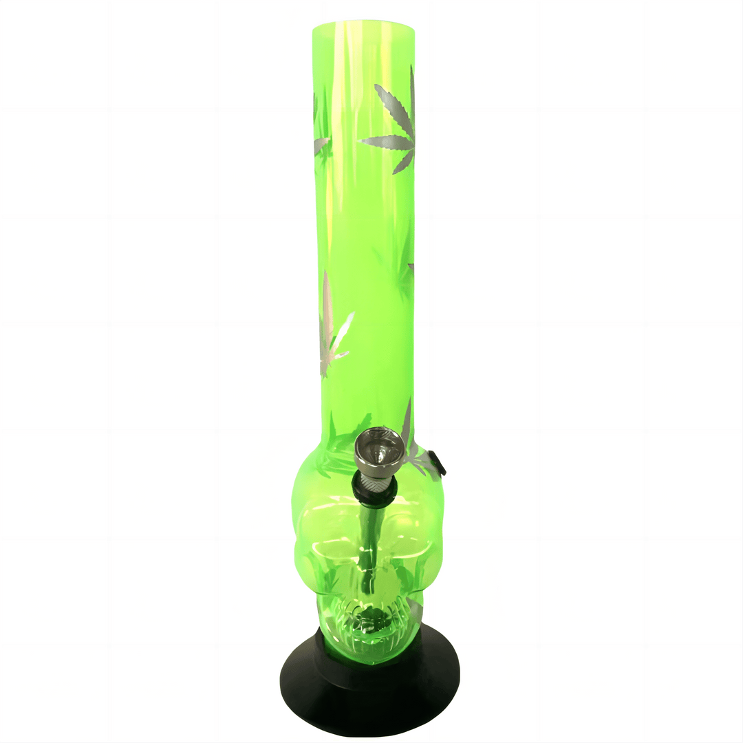 Acrylic Skull Shape Pattern Waterpipe 26cm - Greenhut