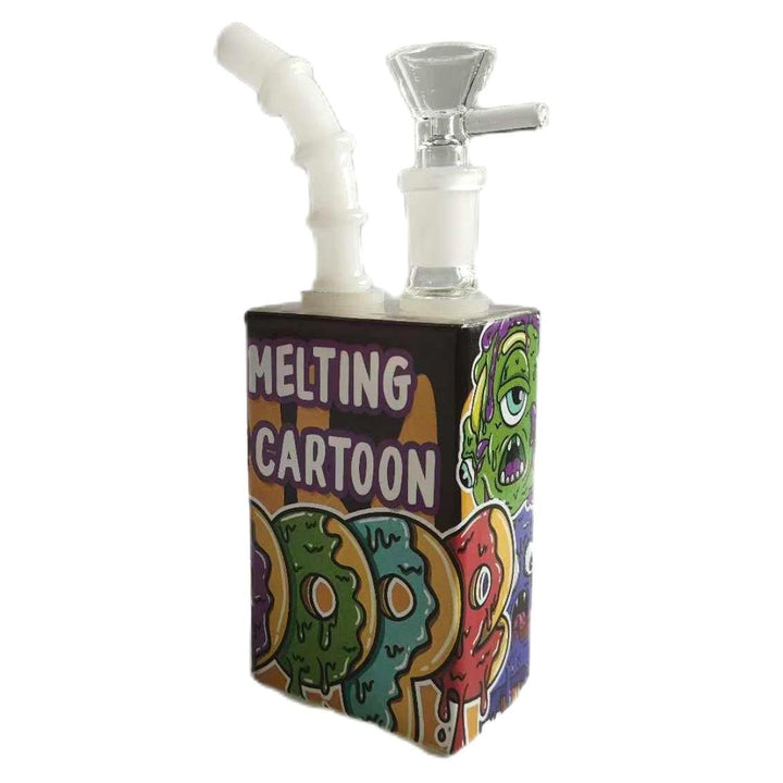 Colored Catoons Glass Juice Box Waterpipe 17.5cm - Greenhut