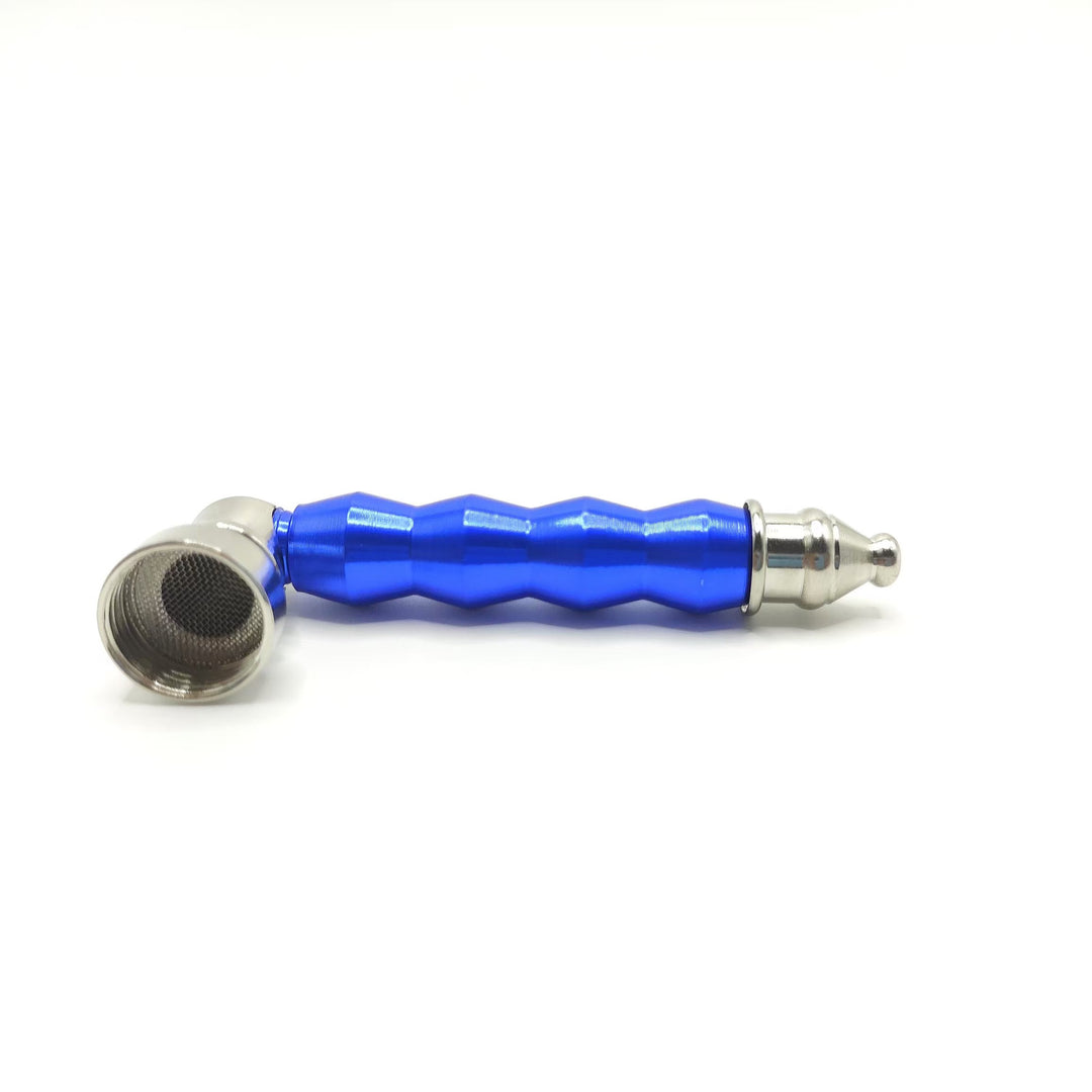 Colored Spiral Metal Smoking Pipe  8cm