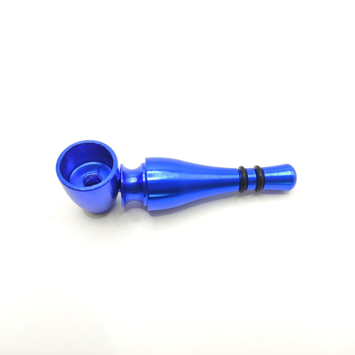 Torpedo Shape Colored Metal Smoking Pipe 7.5cm