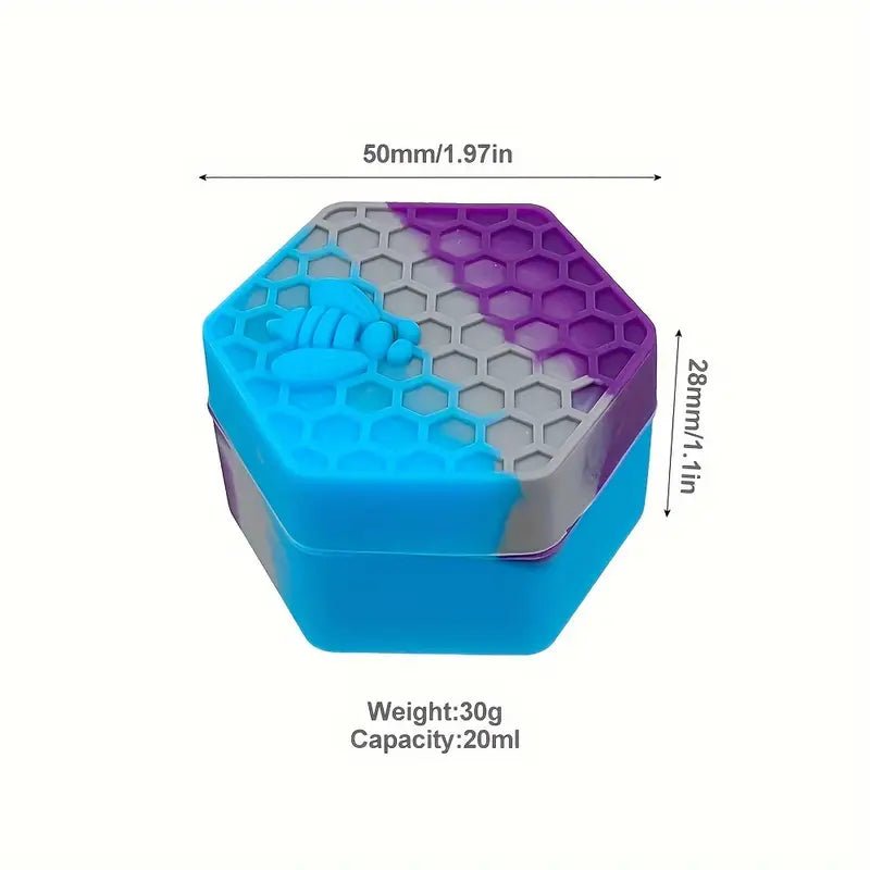 Colored Honeycomb Hexagon Silicone Container - Greenhut