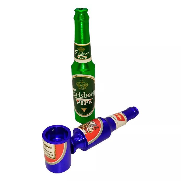 Bottle Shape Metal Smoking Pipe 7cm - Greenhut