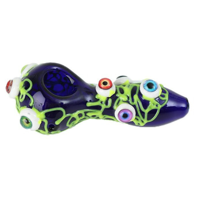 Glowing Eyeball Glass Smoking Pipe - Greenhut