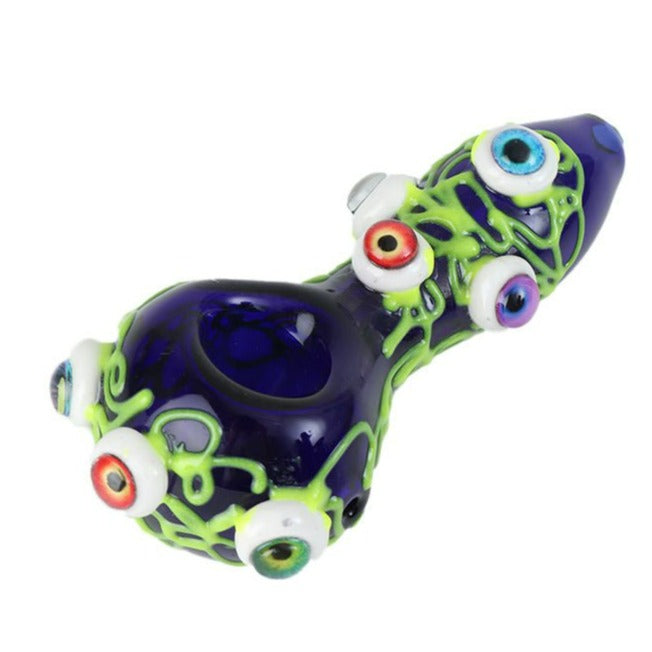 Glowing Eyeball Glass Smoking Pipe - Greenhut