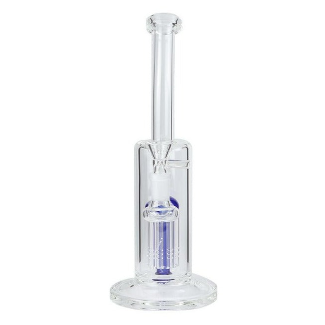 Eight Arm Percolator Clear Glass Waterpipe 23cm