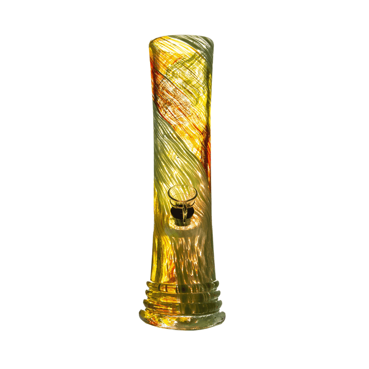 Multi Coloured Straight Glass bong  25cm