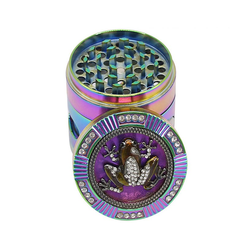 Diamond Frog Colored Metal Aluminium Grinder for herb