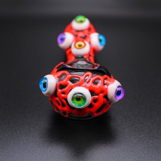 Glowing Eyeball Glass Smoking Pipe - Greenhut