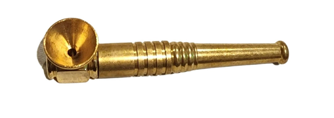 Brass Straight Smoking Pipe 9cm