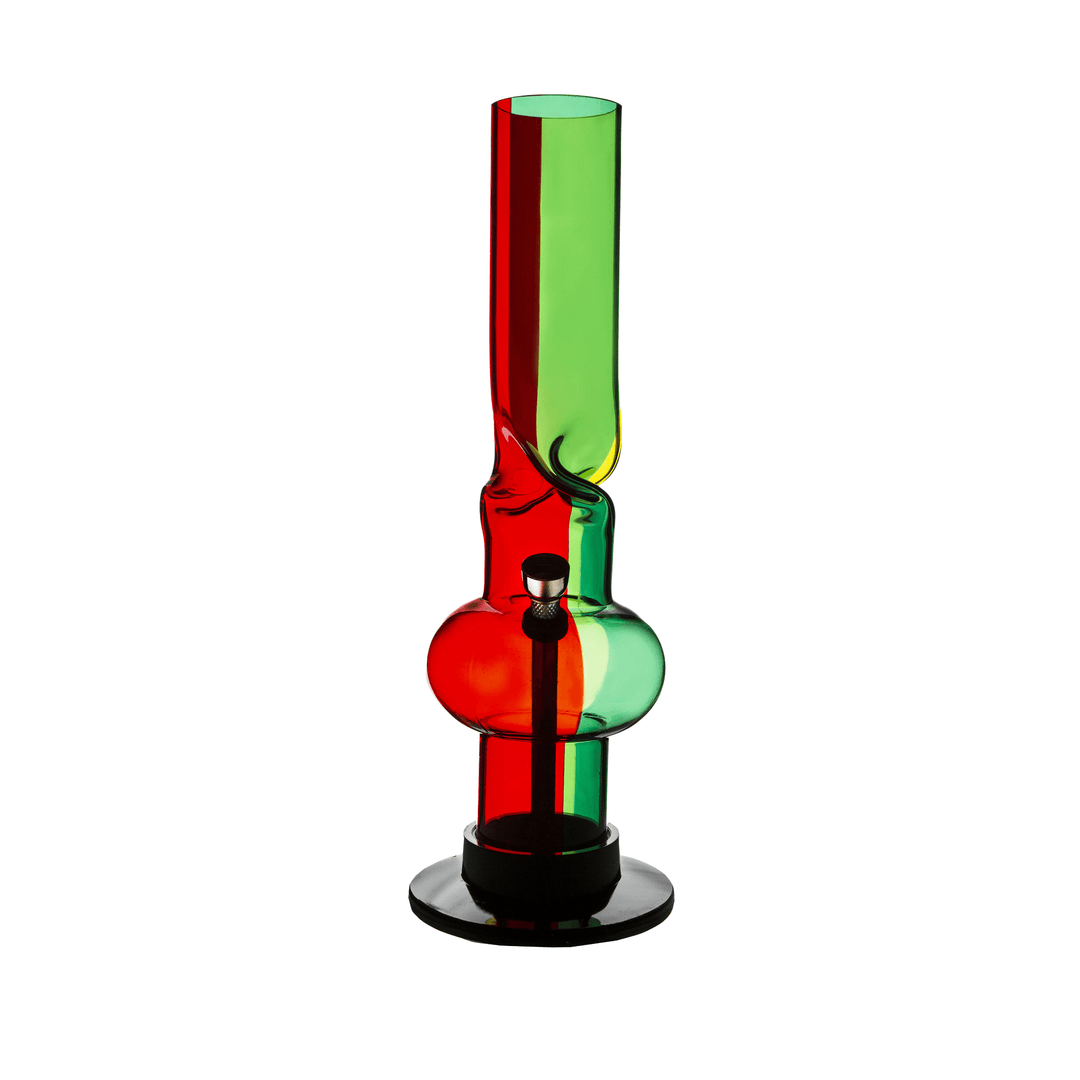 Rasta Twister with ice catcher Acrylic bong 32cm