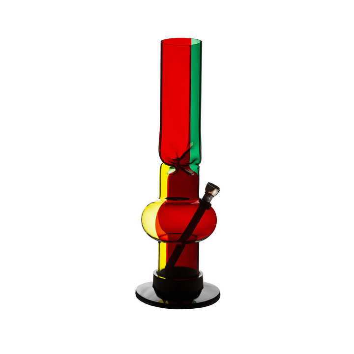 Rasta Twister with ice catcher Acrylic bong 32cm