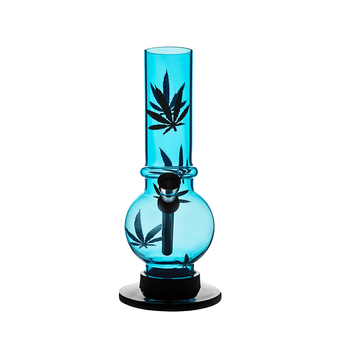 Leafy Medium Round Base Acrylic bong 20cm