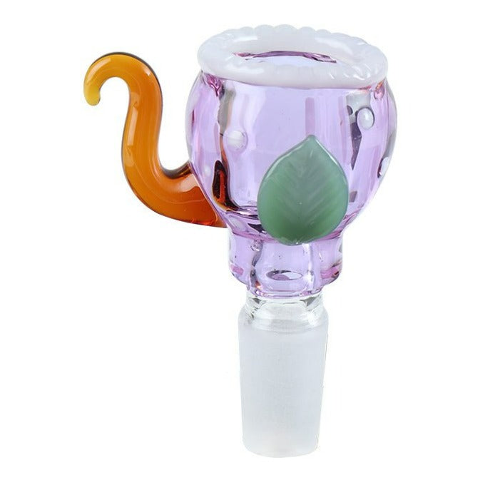 Colored Curvy Handle Glass Drop Cone 14MM