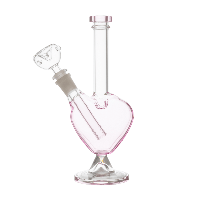 Heart Shape Colored Glass Waterpipe 25cm - Greenhut