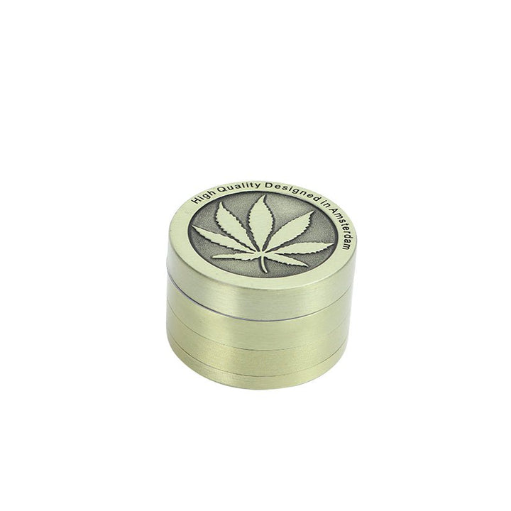 Solid Color Leafy Pattern Aluminum Alloy herb Grinder - Greenhut