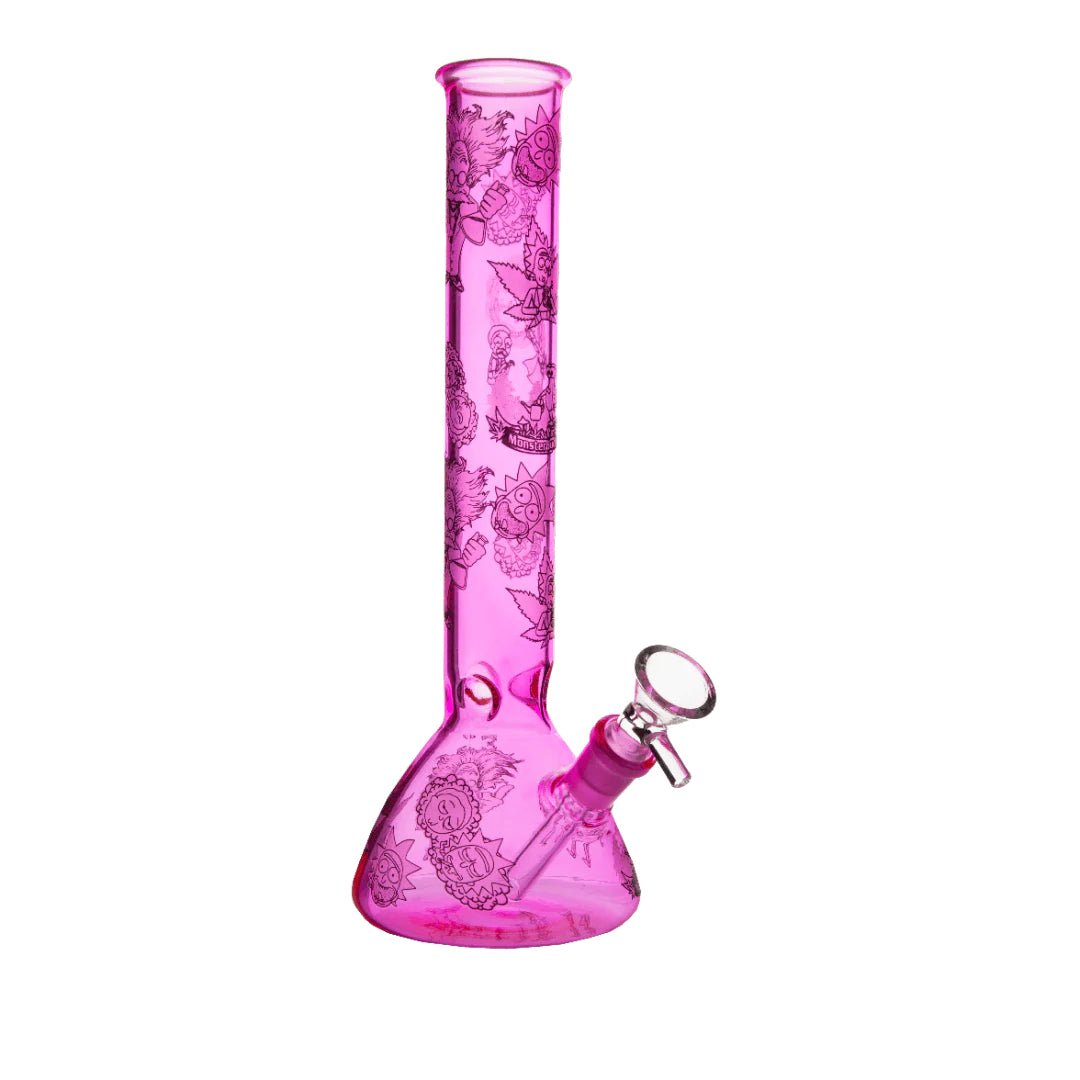 R&m Coloured Beaker Base Glass Waterpipe with Ice Catcher 26cm - Greenhut