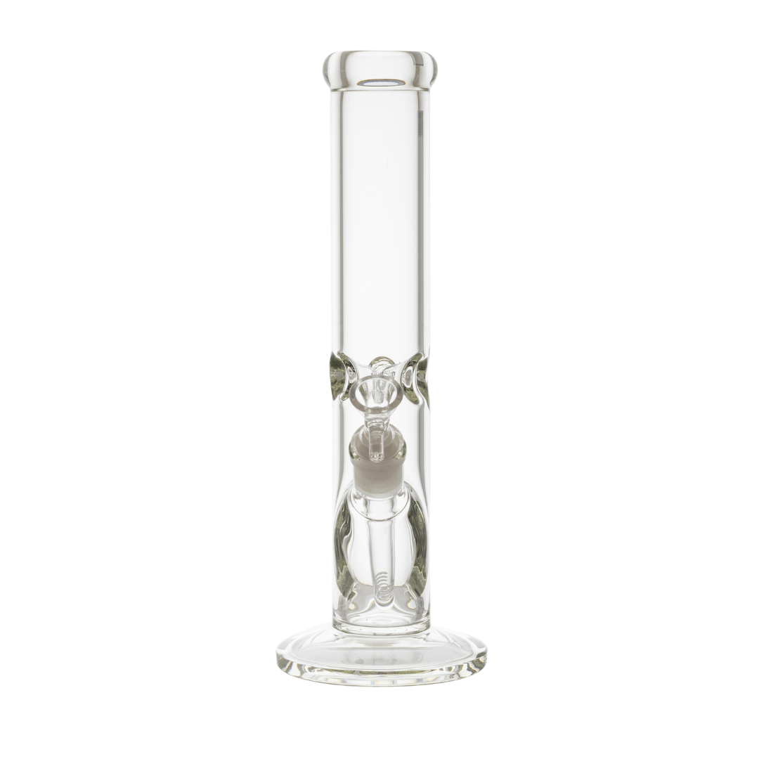 Clear Straight Glass Waterpipe with Ice Catcher 31cm - Greenhut