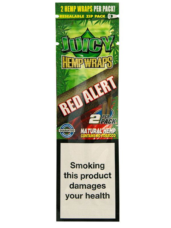 Juicy Hemp Wrap Red Alert 2pc - Greenhut